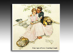 Four Ages of Love: Courting Couple by Norman Rockwell