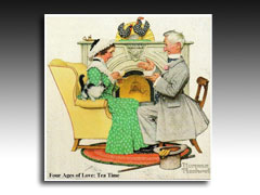 Four Ages of Love: Tea Time by Norman Rockwell